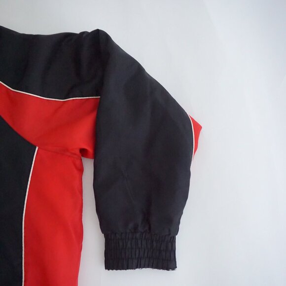 Vintage Starter Calgary Flames Black Red Hooded Jacket NHL Fanwear Sporty 2XL - Picture 4 of 12